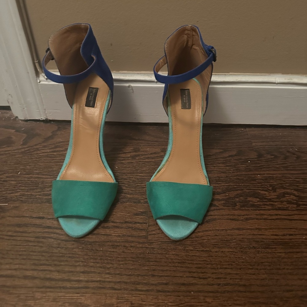 Zara color block sandles